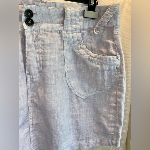 Women’s Colori Lilac 100% linen‎ mini skirt size 11 - Picture 4 of 10